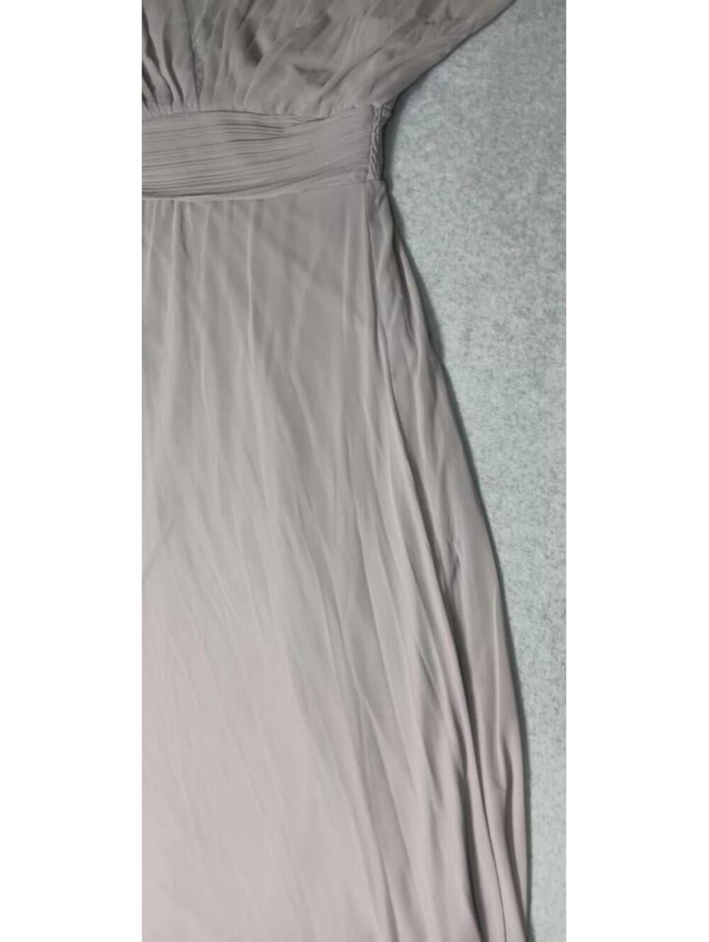 Ever Pretty Maxi Dress Womens Size 2XL Light Gray Mesh Vneck Flare Sleeves Flowy - Picture 10 of 11